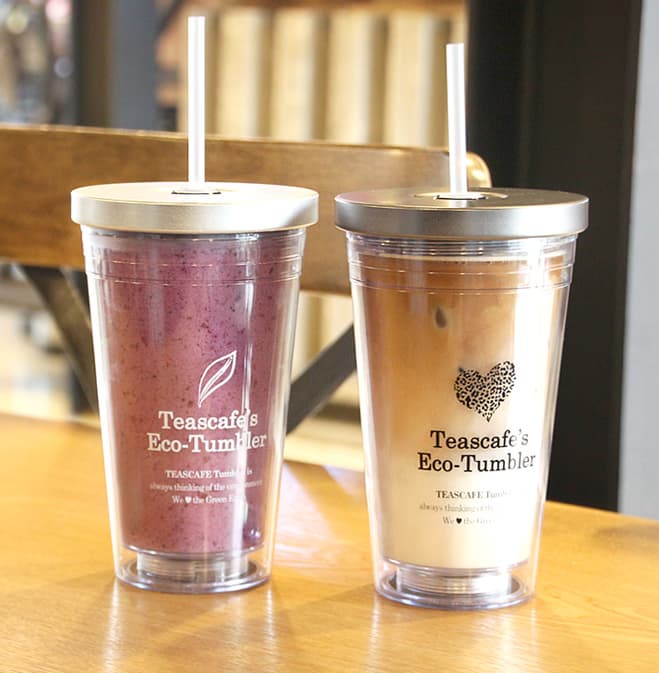 TEASCAFE Insulated Double Wall Ice Tumbler with Aluminum lid